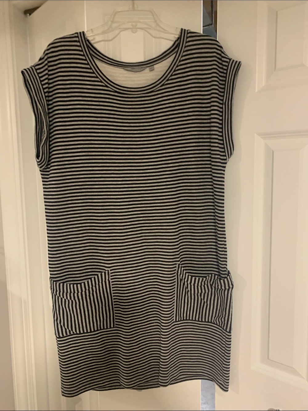 Black and White Striped Pocket dress